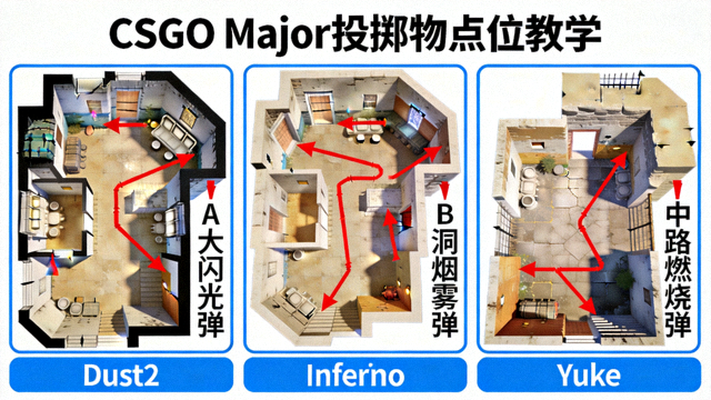 CSGO Major赛事投掷物点位教学焦点图